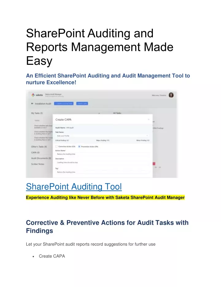 sharepoint auditing and reports management made