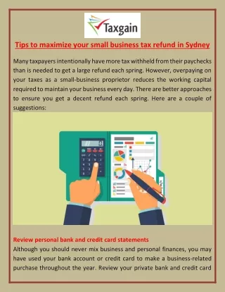 Tips to maximize your small business tax refund in Sydney