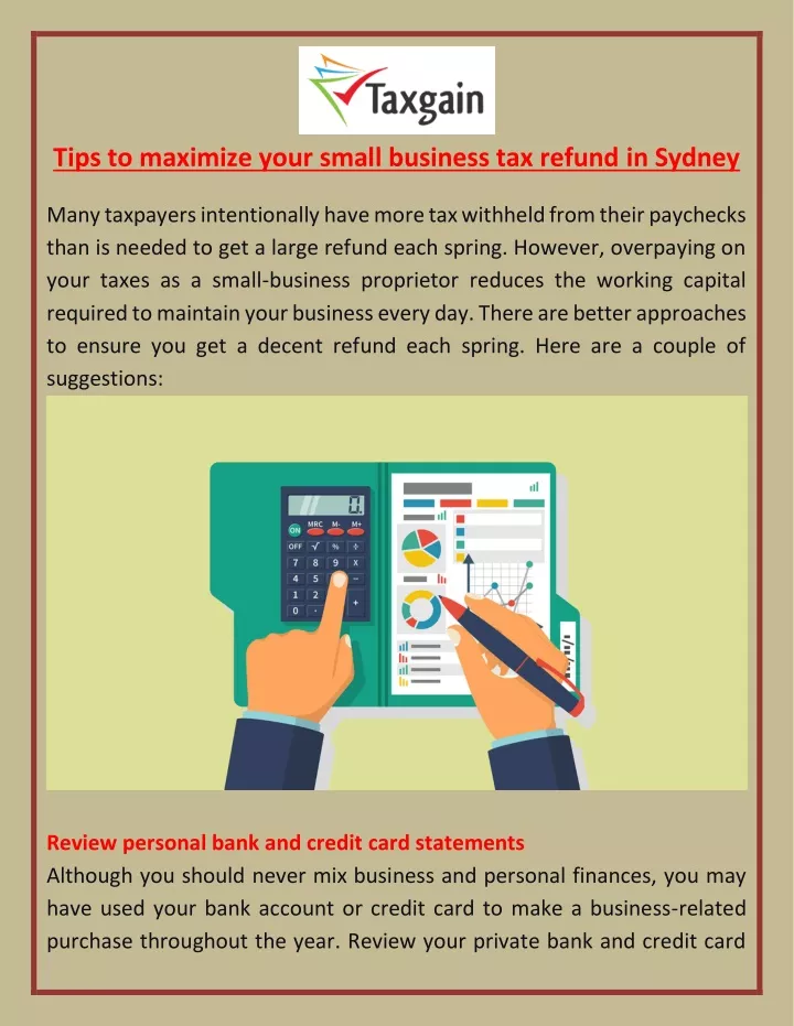 tips to maximize your small business tax refund