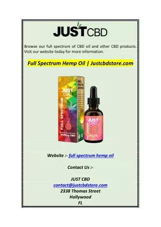 browse our full spectrum of cbd oil and other