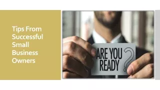 Tips From Successful Small Business Owners