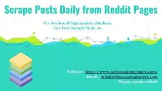 scrape posts daily from reddit pages