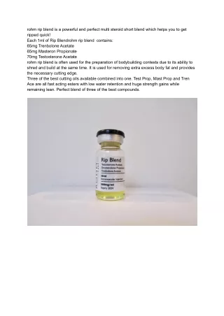 rohm rip blend is a powerful and perfect multi