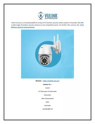 CCTV Wireless Security Camera System Vulink.com.au (1)