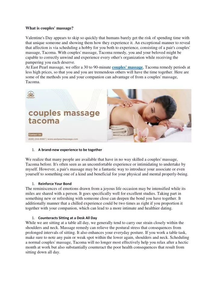 what is couples massage valentine s day appears