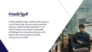 Tender Writing Course | Madrigal Communications