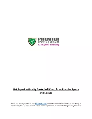 get superior quality basketball court from