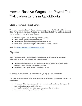 how to resolve wages and payroll tax calculation