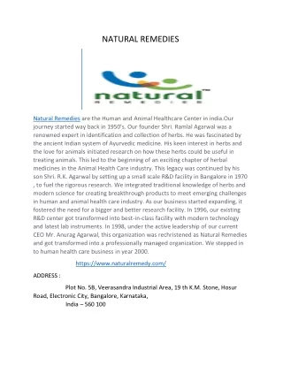 natural remedies