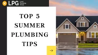 Top 5 Summer Plumbing Tips