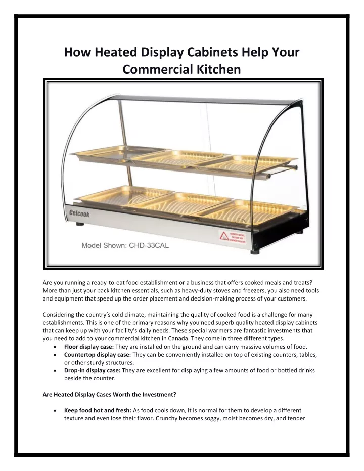 how heated display cabinets help your commercial
