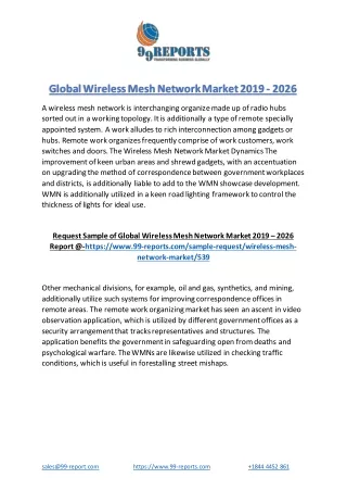 global wireless mesh network market 2019 2026