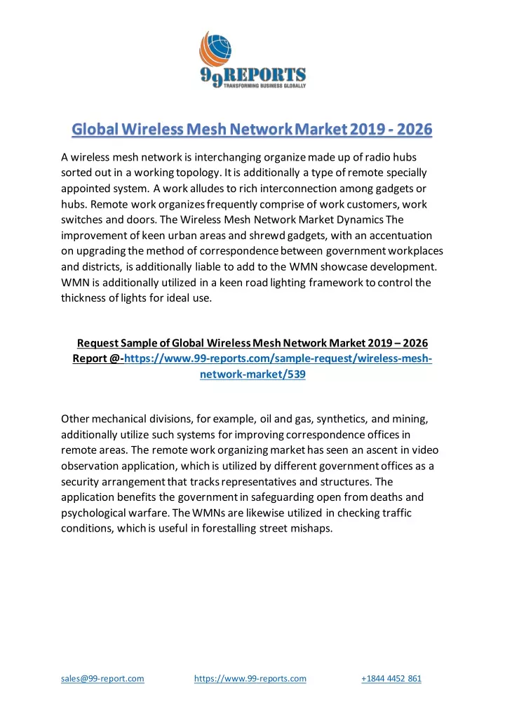global wireless mesh network market 2019 2026