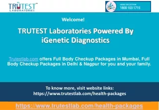 Full Body Checkup Package In Mumbai-Trutestlab