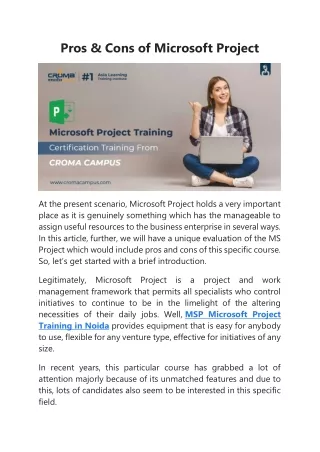 pros cons of microsoft project