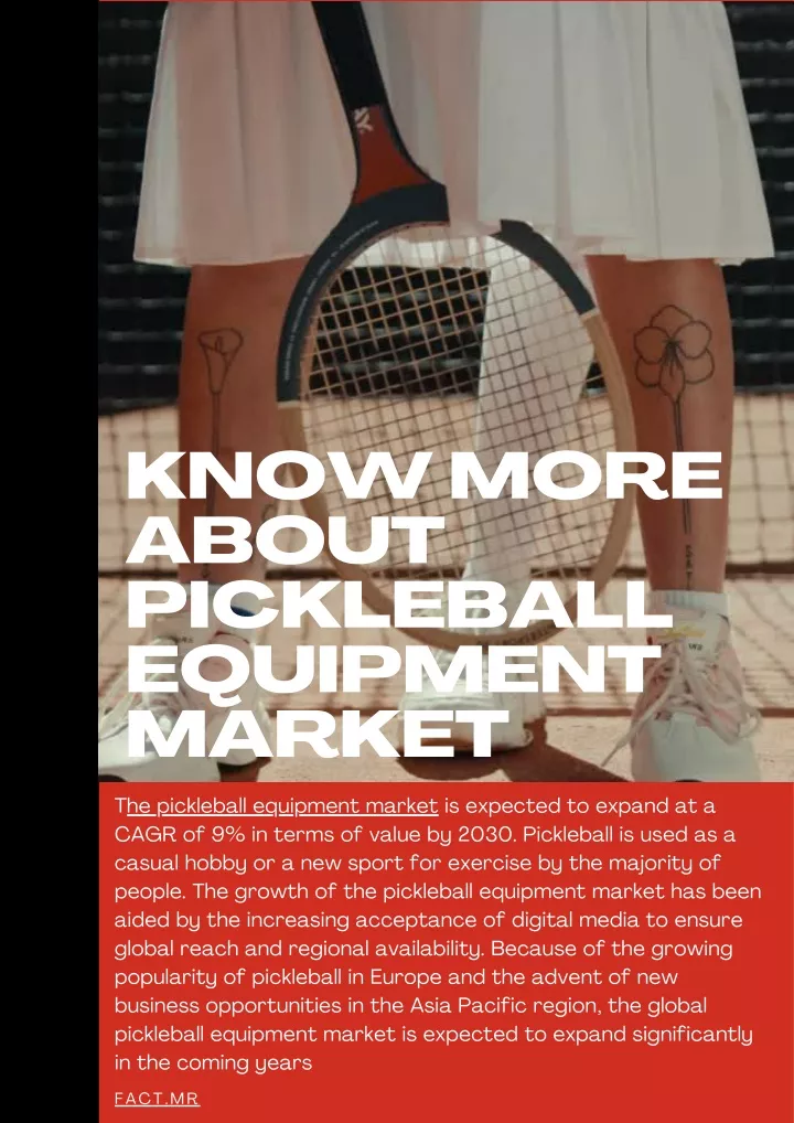 know more about pickleball equipment market
