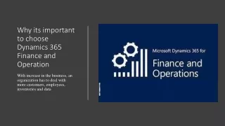 Why its important to choose Dynamics 365 Finance