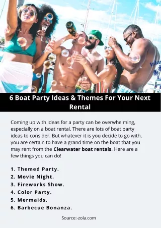 6 Boat Party Ideas & Themes For Your Next Rental