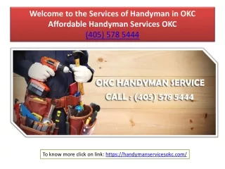 welcome to the services of handyman