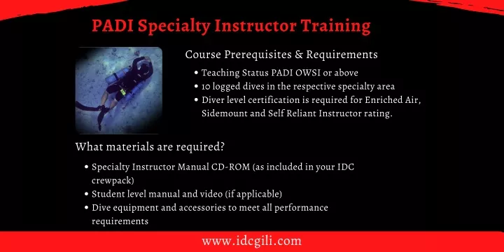 padi specialty instructor training