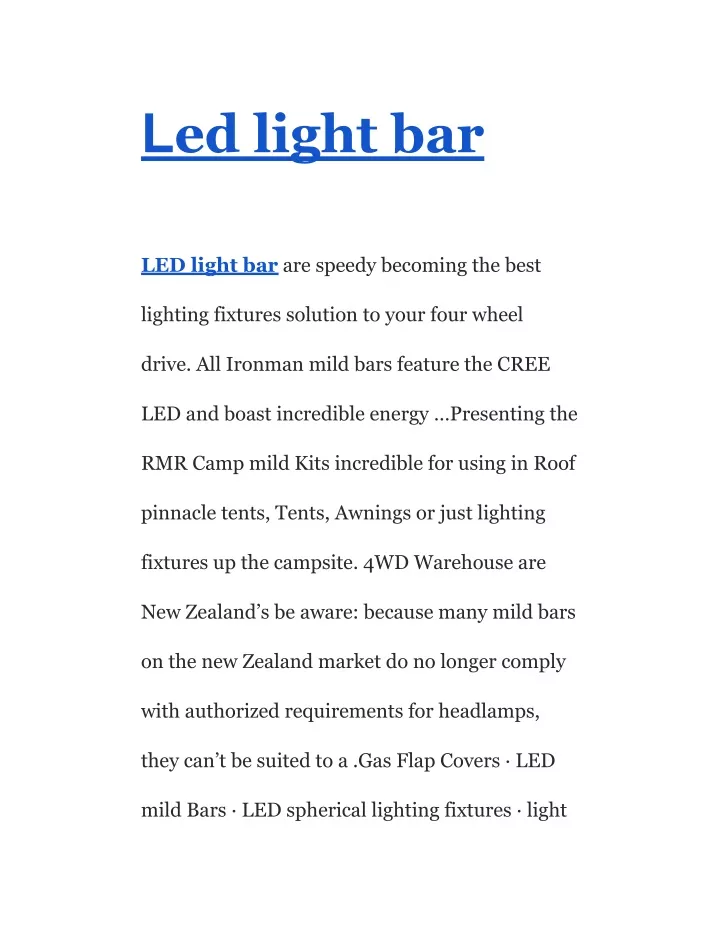 l ed light bar