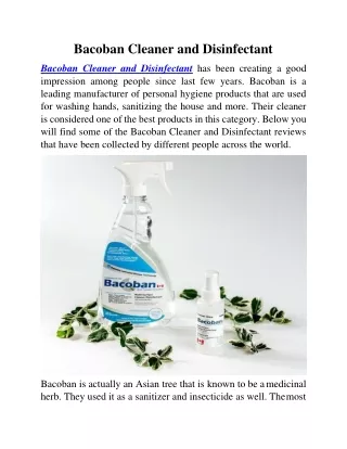 Bacoban Cleaner and Disinfectant