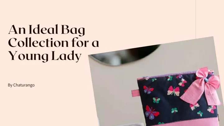 an ideal bag collection for a young lady