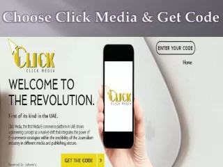 Choose Click Media and Get Code for Advertising