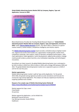 global mobile advertising system market 2021