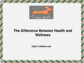 The Difference Between Health and Wellness