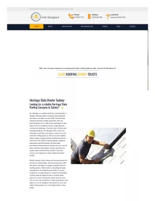 Slate roofing sydney