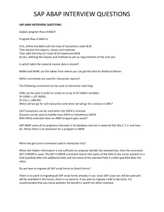 sap abap interview questions