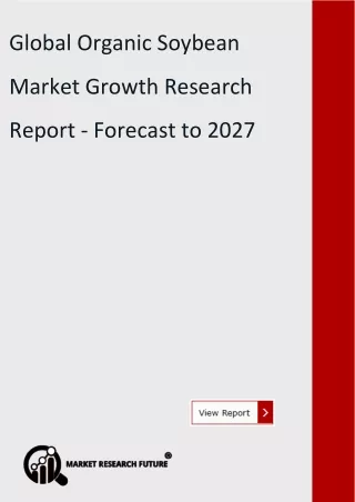 Global Organic Soybean Market Growth Research Report - Forecast to 2027