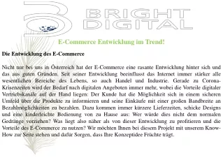 e commerce entwicklung im trend