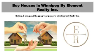 Buy Houses in Winnipeg By Element reality Inc