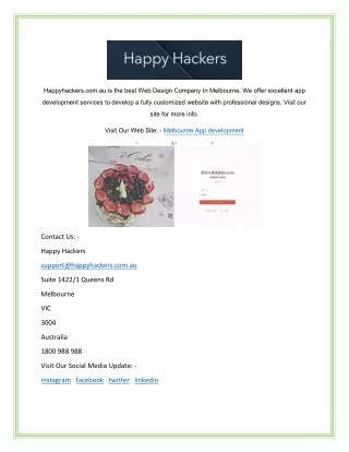 Melbourne App Development | Happyhackers.com.au