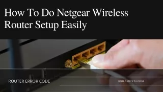 how to do netgear wireless router setup easily