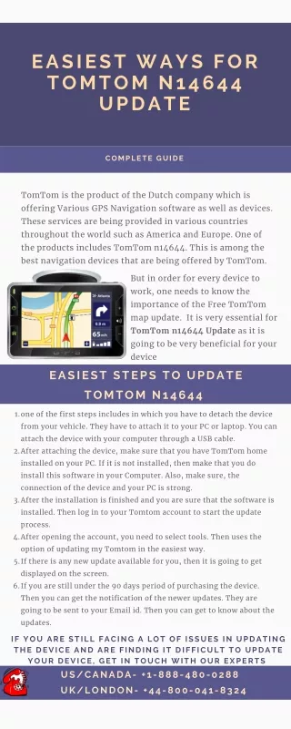 easiest ways for tomtom n14644 update