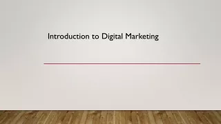introduction to digital marketing