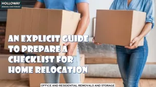 an explicit guide to prepare a checklist for home