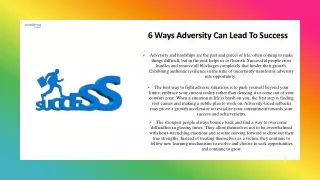 6 ways adversity can lead to success