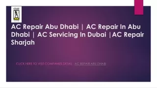 AC Repair Sharjah | AC Repair Abu Dhabi | AC Repair In Abu Dhabi | AC Servicing