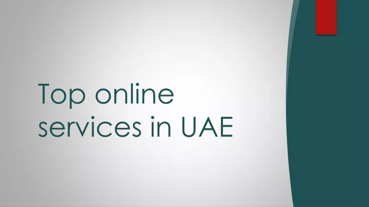 top online services in uae