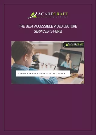 the best accessible video lecture services is here