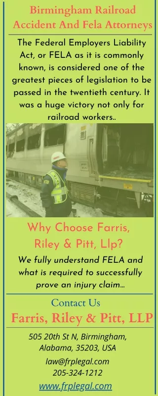 Birmingham Railroad Accident And Fela Attorneys