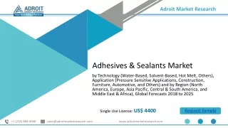 Adhesives & Sealants Market Report 2021-2025 Trends, Drivers, Strategies