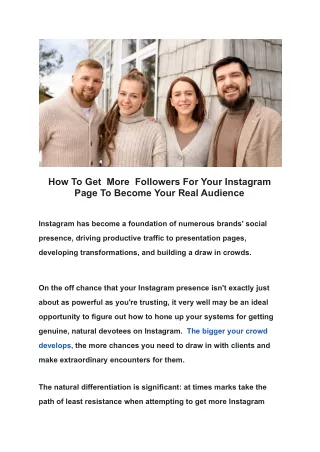 how to get more followers for your instagram page