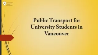Public Transport for University Students in Vancouver