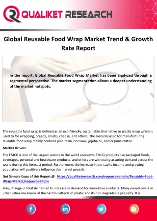 global reusable food wrap market trend growth