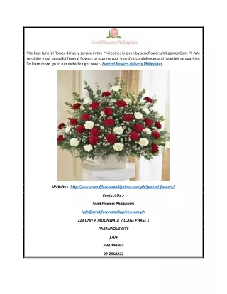 Funeral Flowers Delivery Philippines | Sendflowersphilippines.com.ph